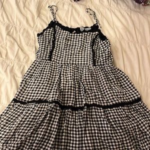 Checkered short dress